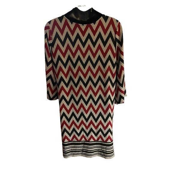 Bold Chevron Sheath Dress 3X – Fall Ready Chic - Picture 3 of 6